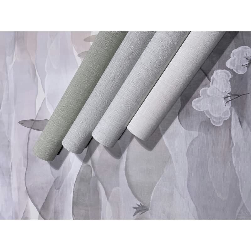 Vliestapete Textil, Struktur Uni Modern matt in Grau für Wohnzimmer, Schlafzimmer, Büro (35745)