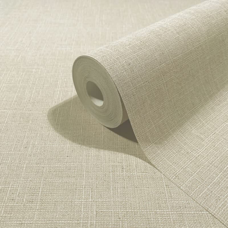 Vliestapete Textil, Struktur Uni Modern matt in Beige für Wohnzimmer, Schlafzimmer, Büro (35746)