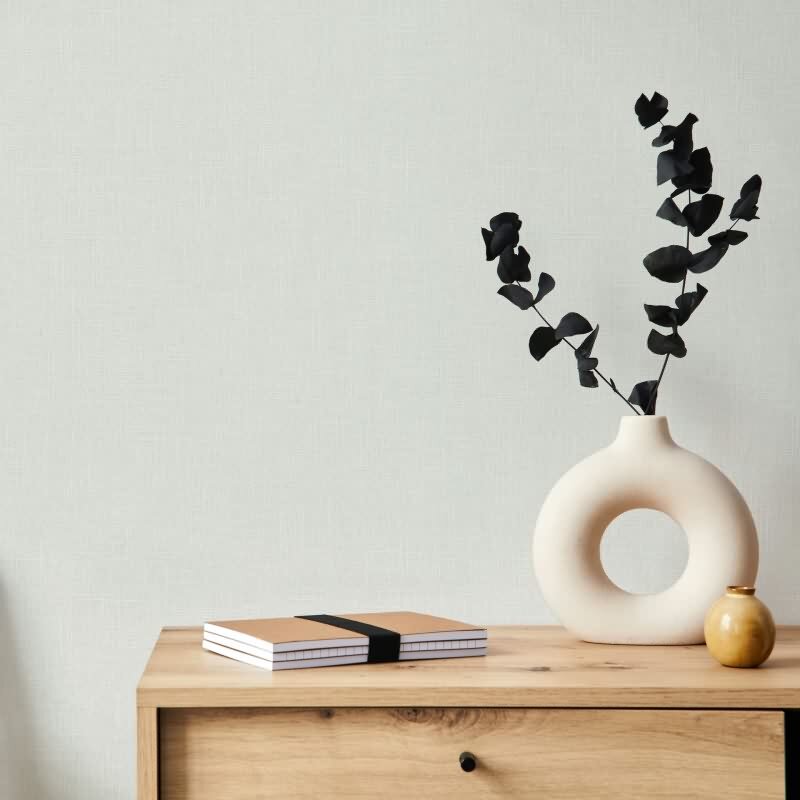 Vliestapete Textil, Struktur Uni Modern matt in Beige für Wohnzimmer, Schlafzimmer, Büro (35747)