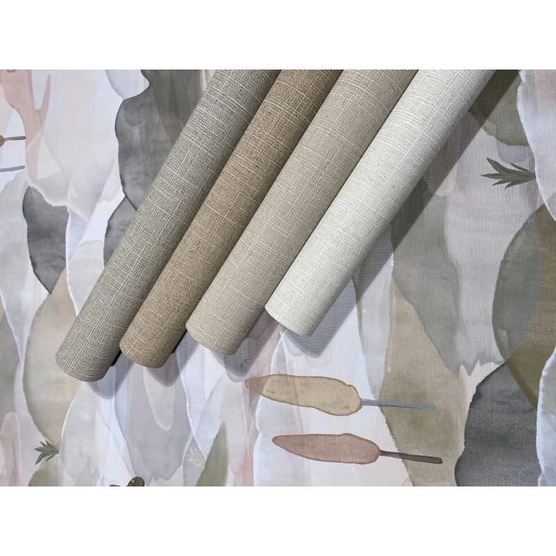 Vliestapete Textil, Struktur Uni Modern matt in Beige für Wohnzimmer, Schlafzimmer, Büro (35747)