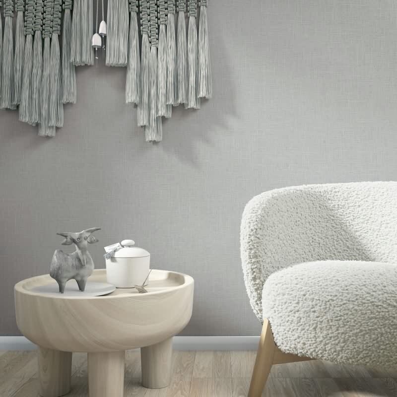 Vliestapete Textil, Struktur Uni Modern matt in Beige für Wohnzimmer, Schlafzimmer, Büro (35752)