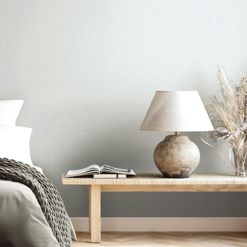 Vliestapete Textil, Struktur Uni Modern matt in Grau für Wohnzimmer, Schlafzimmer, Büro (35753)