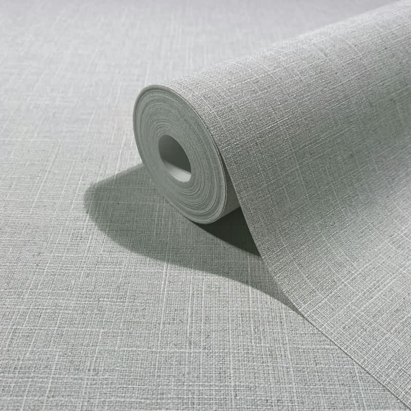 Vliestapete Textil, Struktur Uni Modern matt in Grau für Wohnzimmer, Schlafzimmer, Büro (35753)