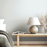 Vliestapete Textil, Struktur Uni Modern matt in Grau...