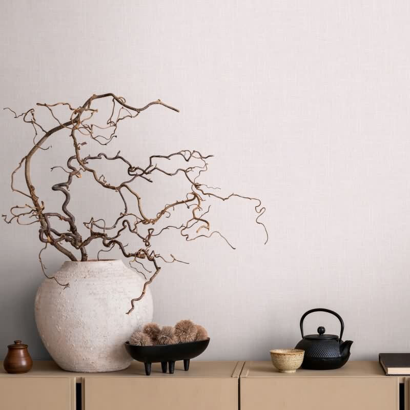 Vliestapete Textil, Struktur Uni Modern matt in Rosa-Braun für Wohnzimmer, Schlafzimmer, Büro (35754)