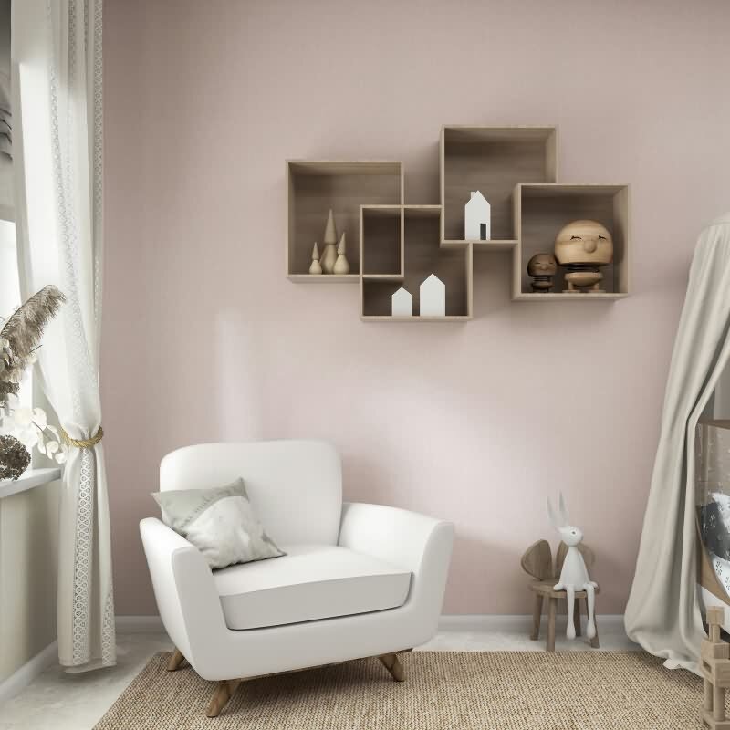 Vliestapete Textil, Struktur Uni Modern matt in Rosa-Braun für Wohnzimmer, Schlafzimmer, Büro (35754)