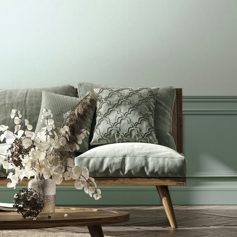 Vliestapete Textil, Struktur Uni Modern matt in Grün für Wohnzimmer, Schlafzimmer, Büro (35755)