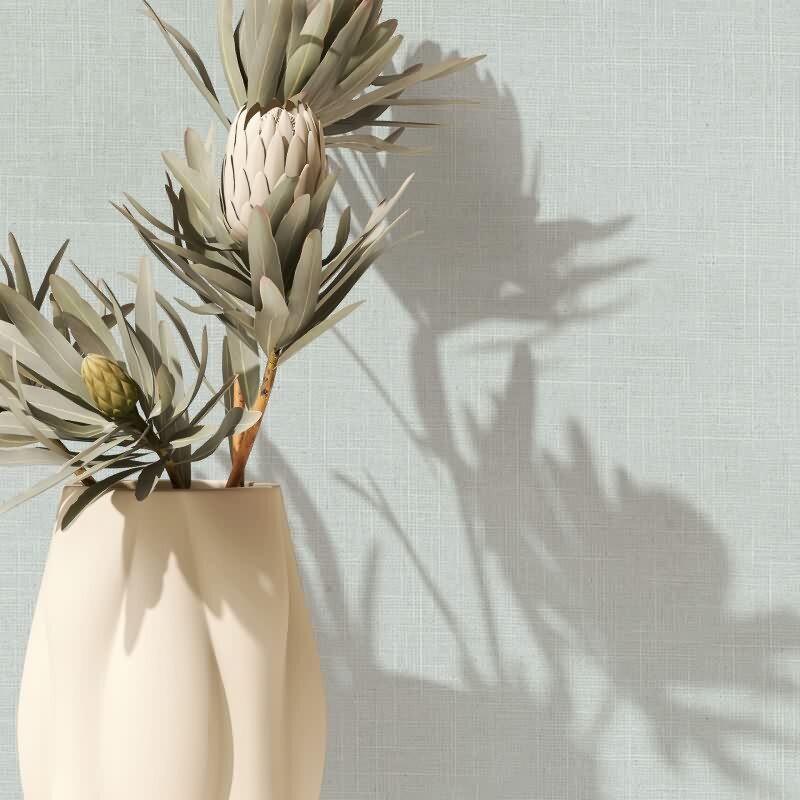 Vliestapete Textil, Struktur Uni Modern matt in Grün für Wohnzimmer, Schlafzimmer, Büro (35755)