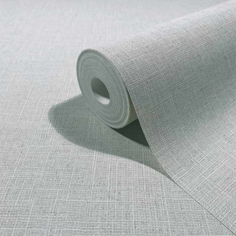 Vliestapete Textil, Struktur Uni Modern matt in Grün für Wohnzimmer, Schlafzimmer, Büro (35755)