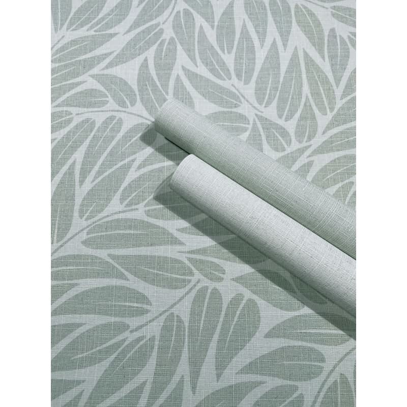 Vliestapete Textil, Struktur Uni Modern matt in Grün für Wohnzimmer, Schlafzimmer, Büro (35755)