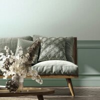 Vliestapete Textil, Struktur Uni Modern matt in Gr&uuml;n...