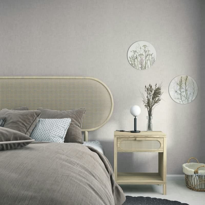 Vliestapete Textil, Struktur Uni Modern matt in Braun für Wohnzimmer, Schlafzimmer, Büro (35756)