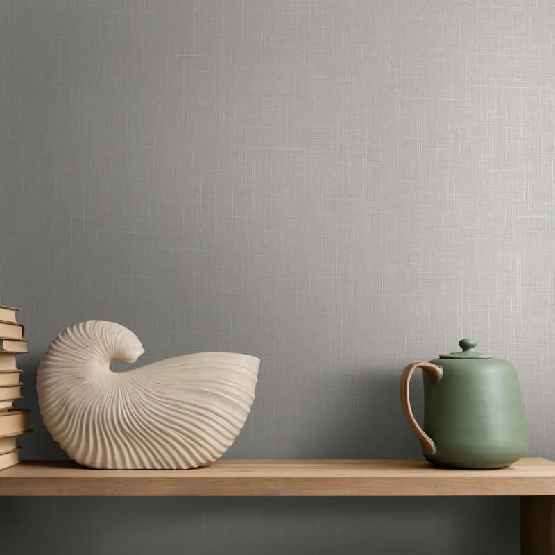 Vliestapete Textil, Struktur Uni Modern matt in Braun für Wohnzimmer, Schlafzimmer, Büro (35756)