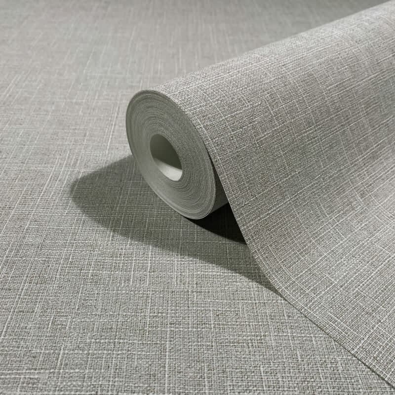 Vliestapete Textil, Struktur Uni Modern matt in Grau für Wohnzimmer, Schlafzimmer, Büro (35759)