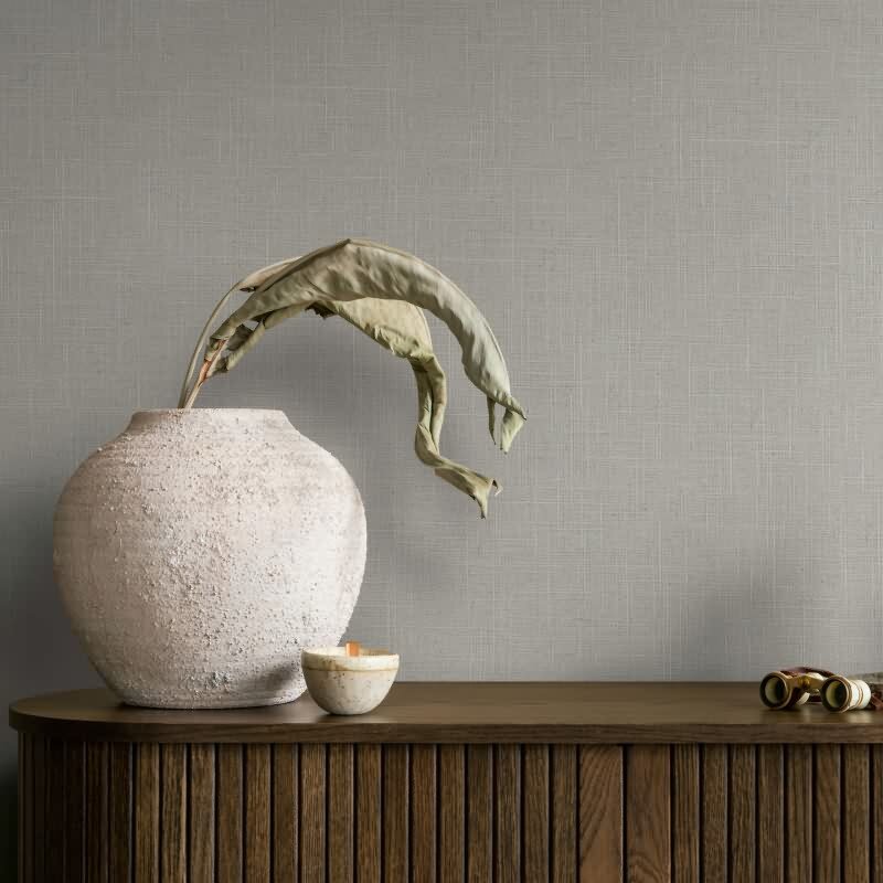 Vliestapete Textil, Struktur Uni Modern matt in Braun für Wohnzimmer, Schlafzimmer, Büro (35760)