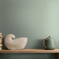 Vliestapete Textil, Struktur Uni Modern matt in Gr&uuml;n...