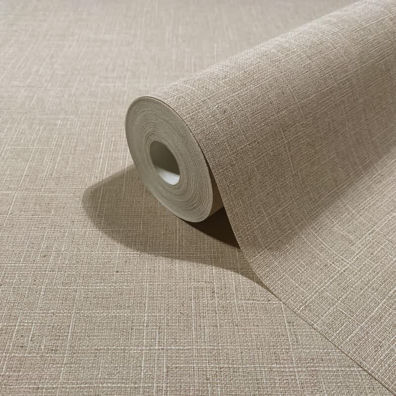 Vliestapete Textil, Struktur Uni Modern matt in Beige für Wohnzimmer, Schlafzimmer, Büro (35762)
