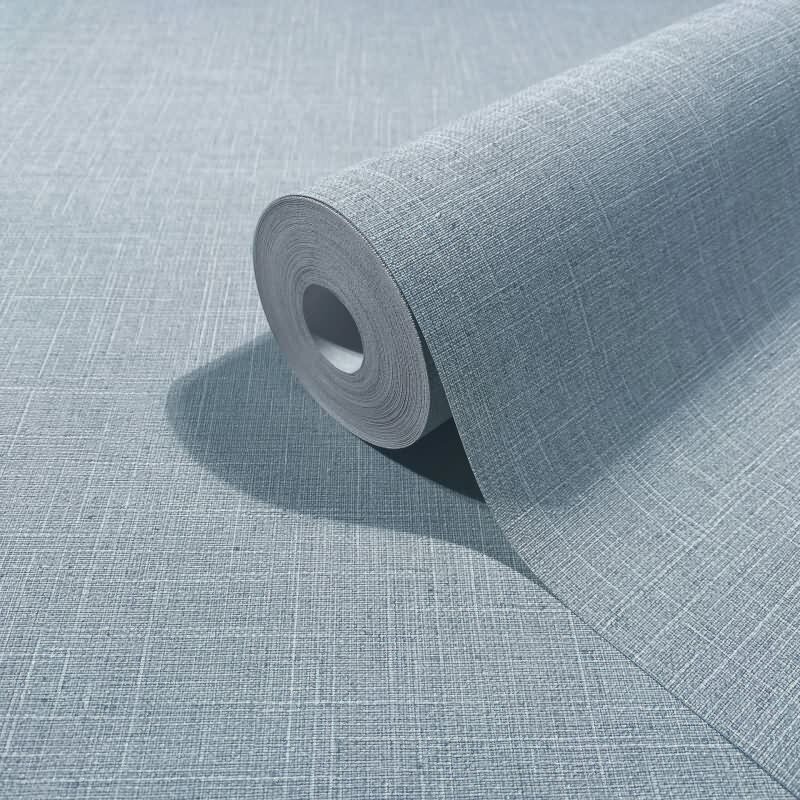 Vliestapete Textil, Struktur Uni Modern matt in Blau für Wohnzimmer, Schlafzimmer, Büro (35763)