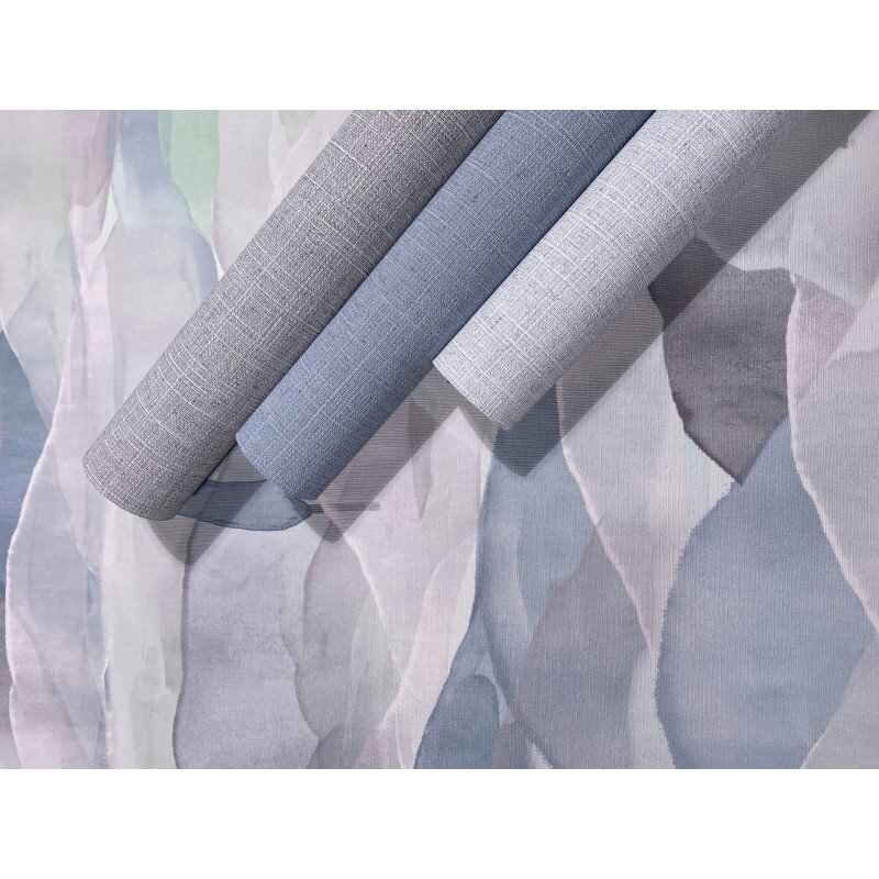 Vliestapete Textil, Struktur Uni Modern matt in Blau für Wohnzimmer, Schlafzimmer, Büro (35763)