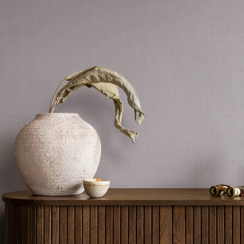 Vliestapete Textil, Struktur Uni Modern matt in Lila für Wohnzimmer, Schlafzimmer, Büro (35764)