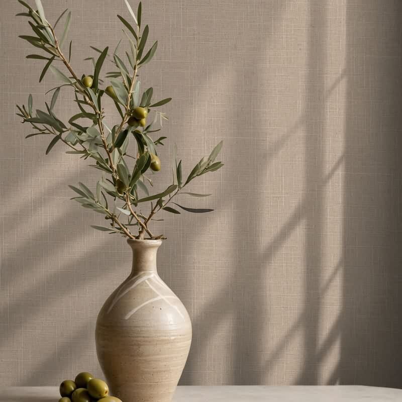 Vliestapete Textil, Struktur Uni Modern matt in Braun für Wohnzimmer, Schlafzimmer, Büro (35765)