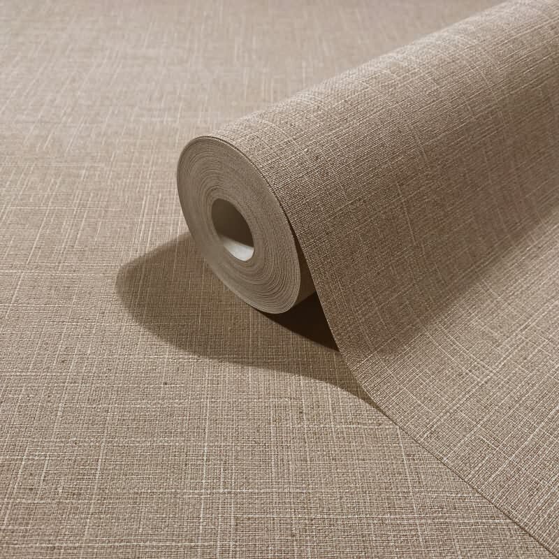 Vliestapete Textil, Struktur Uni Modern matt in Braun für Wohnzimmer, Schlafzimmer, Büro (35765)