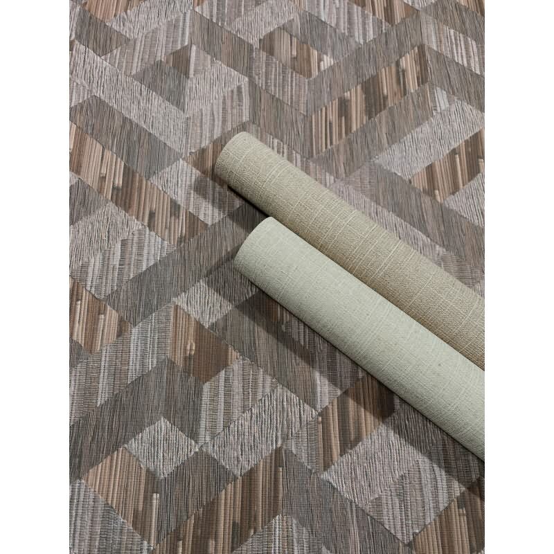 Vliestapete Textil, Struktur Uni Modern matt in Braun für Wohnzimmer, Schlafzimmer, Büro (35765)