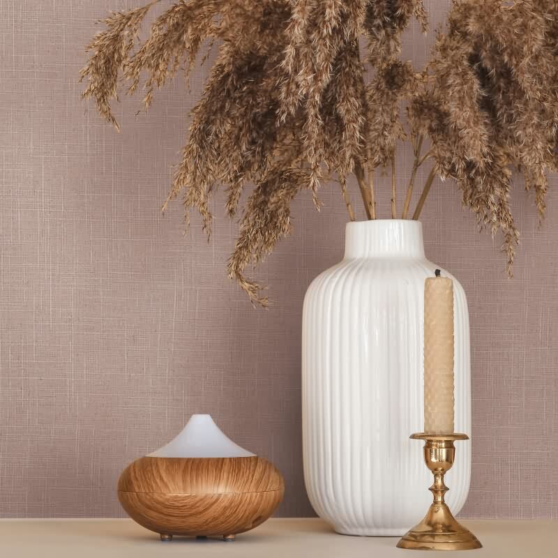 Vliestapete Textil, Struktur Uni Modern matt in Rot für Wohnzimmer, Schlafzimmer, Büro (35767)