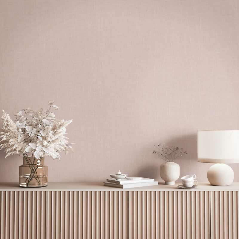 Vliestapete Textil, Struktur Uni Modern matt in Rot für Wohnzimmer, Schlafzimmer, Büro (35767)