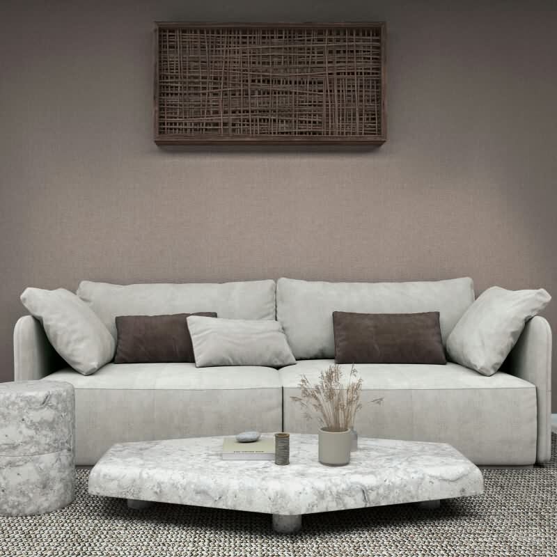 Vliestapete Textil, Struktur Uni Modern matt in Braun für Wohnzimmer, Schlafzimmer, Büro (35769)
