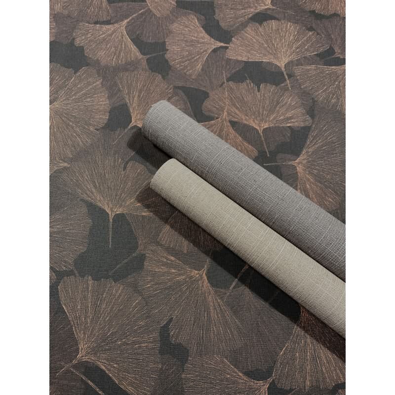 Vliestapete Textil, Struktur Uni Modern matt in Braun für Wohnzimmer, Schlafzimmer, Büro (35769)