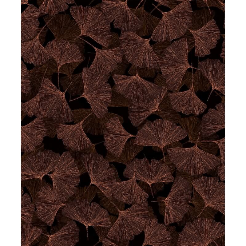 Vliestapete 3D, Blätter Floral Natur matt in Braun für Wohnzimmer, Schlafzimmer, Büro (35779)