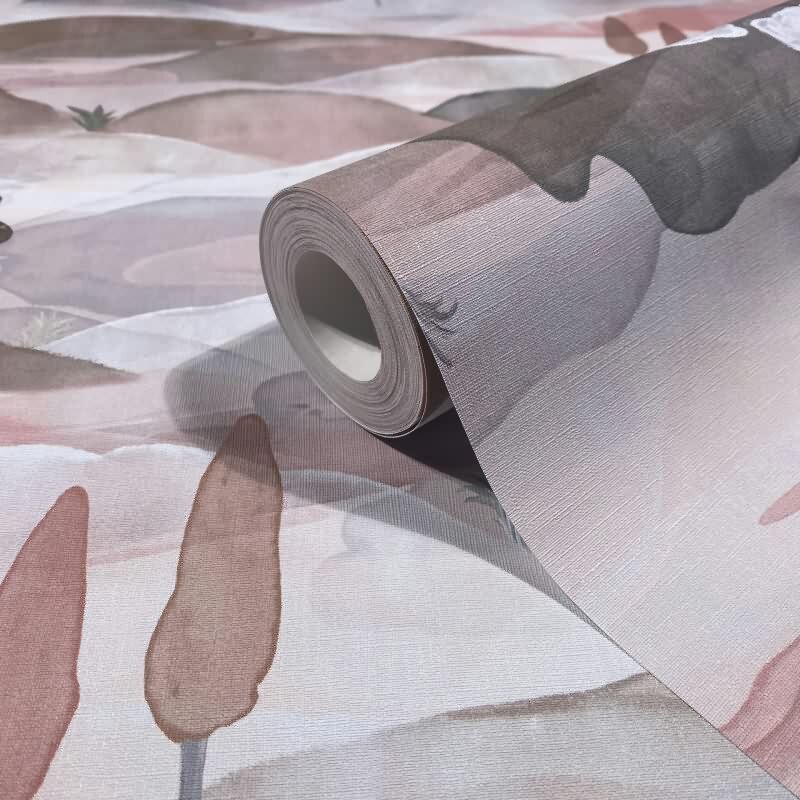 Vliestapete Landschaft Grafisch Natur matt in Blau für Wohnzimmer, Schlafzimmer, Büro (35786)