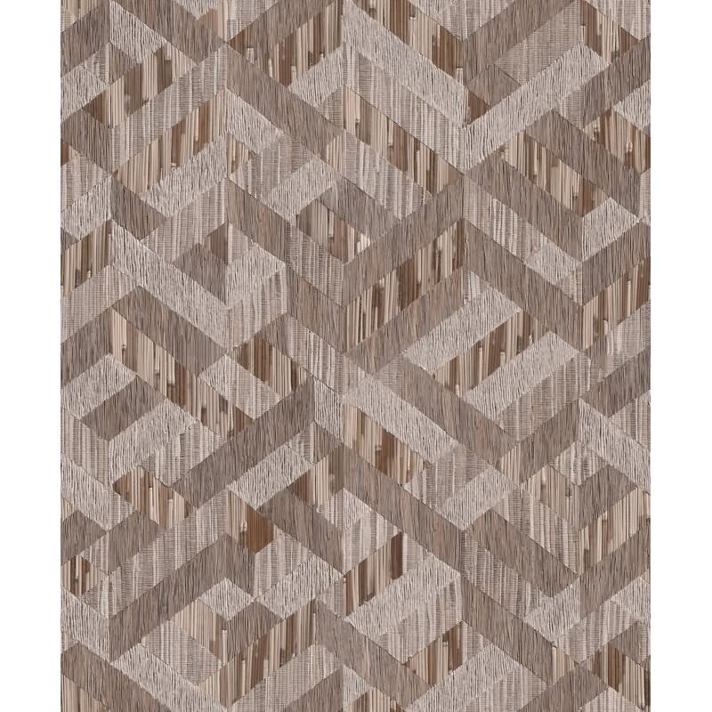 Vliestapete 3D-Optik Holzoptik Landhaus matt in Grau für Wohnzimmer, Schlafzimmer, Büro (35791)