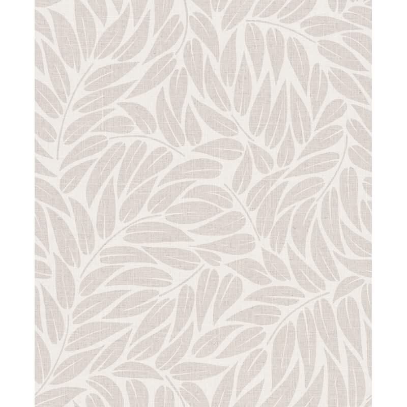 Vliestapete Blätter Floral Natur matt in Grau für Wohnzimmer, Schlafzimmer, Büro (35792)