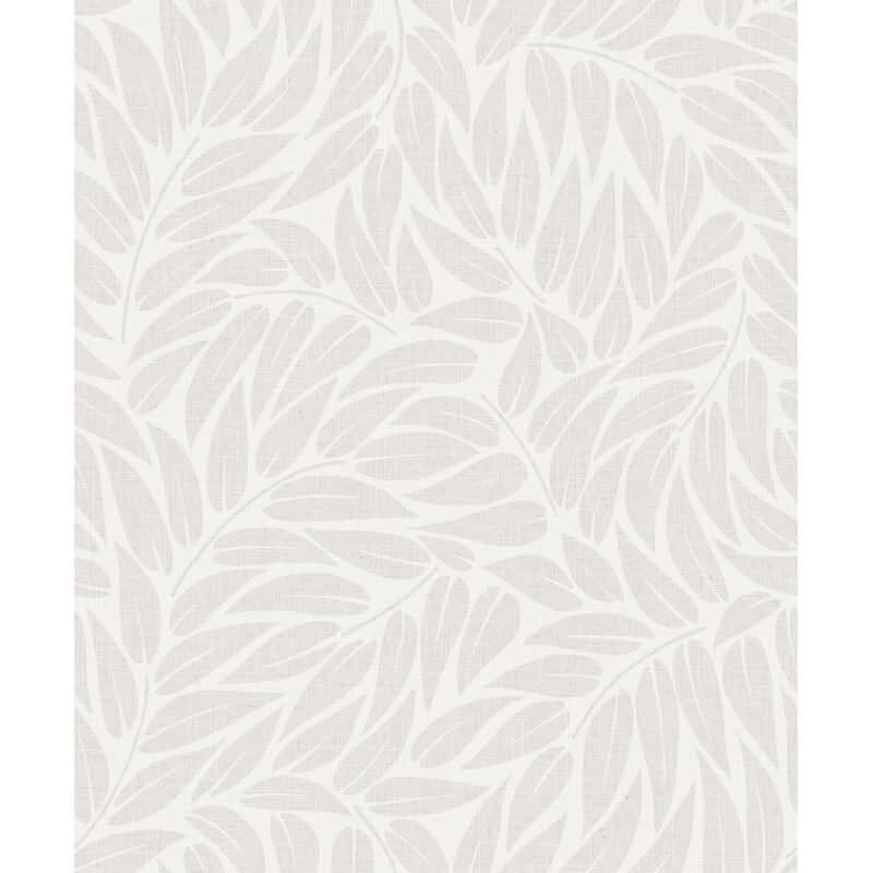 Vliestapete Blätter Floral Natur matt in Weiß für Wohnzimmer, Schlafzimmer, Büro (35794)