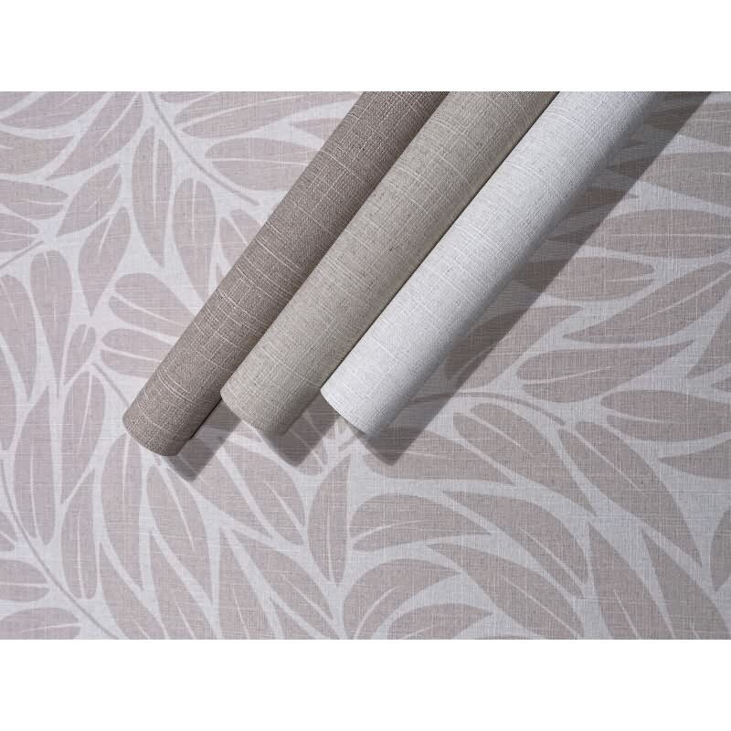 Vliestapete Blätter Floral Natur matt in Beige für Wohnzimmer, Schlafzimmer, Büro (35795)