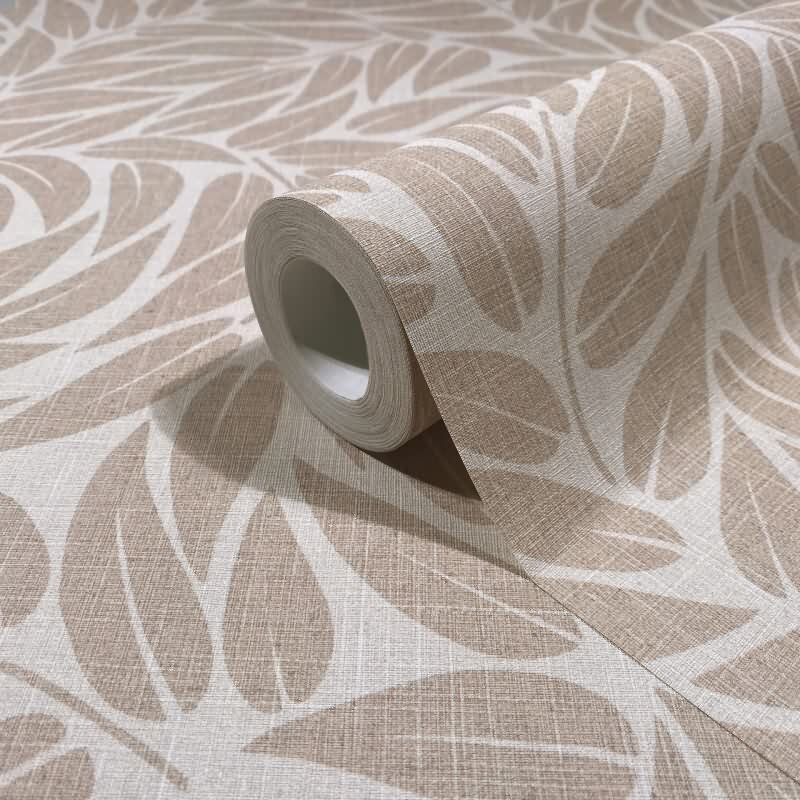 Vliestapete Blätter Floral Natur matt in Beige für Wohnzimmer, Schlafzimmer, Büro (35796)