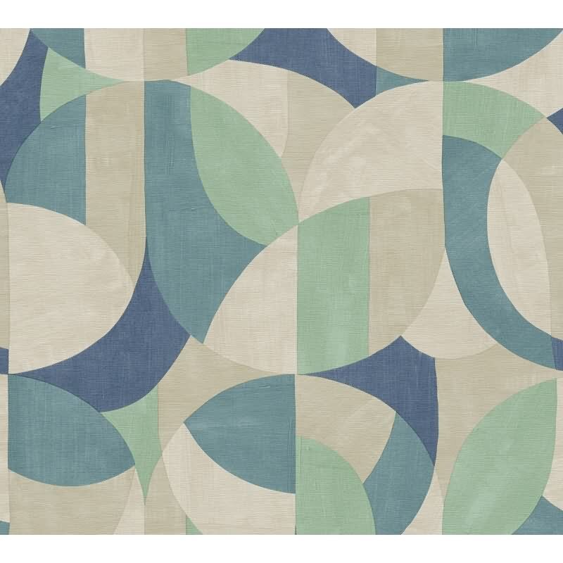 Vliestapete Grafik Blau Grün – Modern & Matt AS Creation (399322)