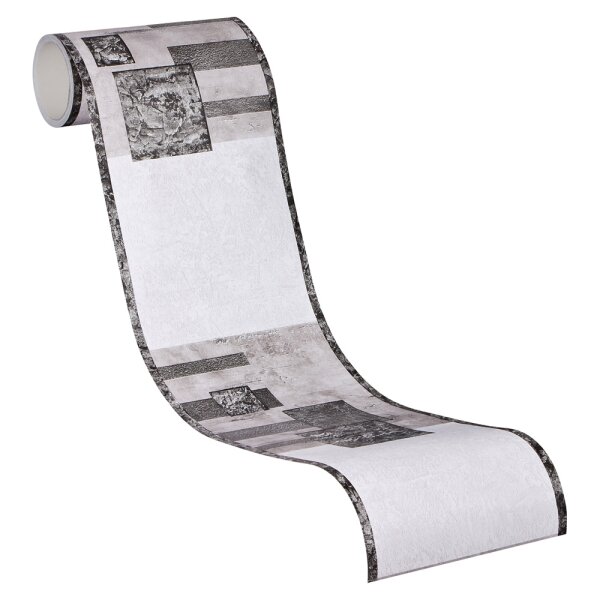 Bordüre Grau, Silber AS-Creation Papier (900623)