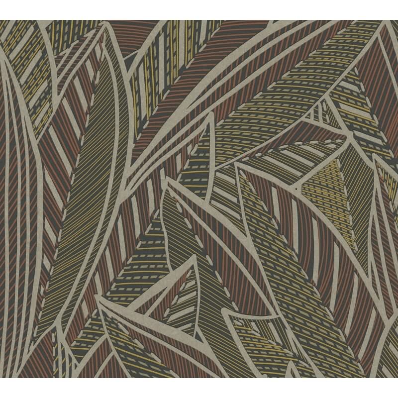 Vliestapete Blätter Braun Gelb Rot – Floral & Glänzend AS Creation (399331)