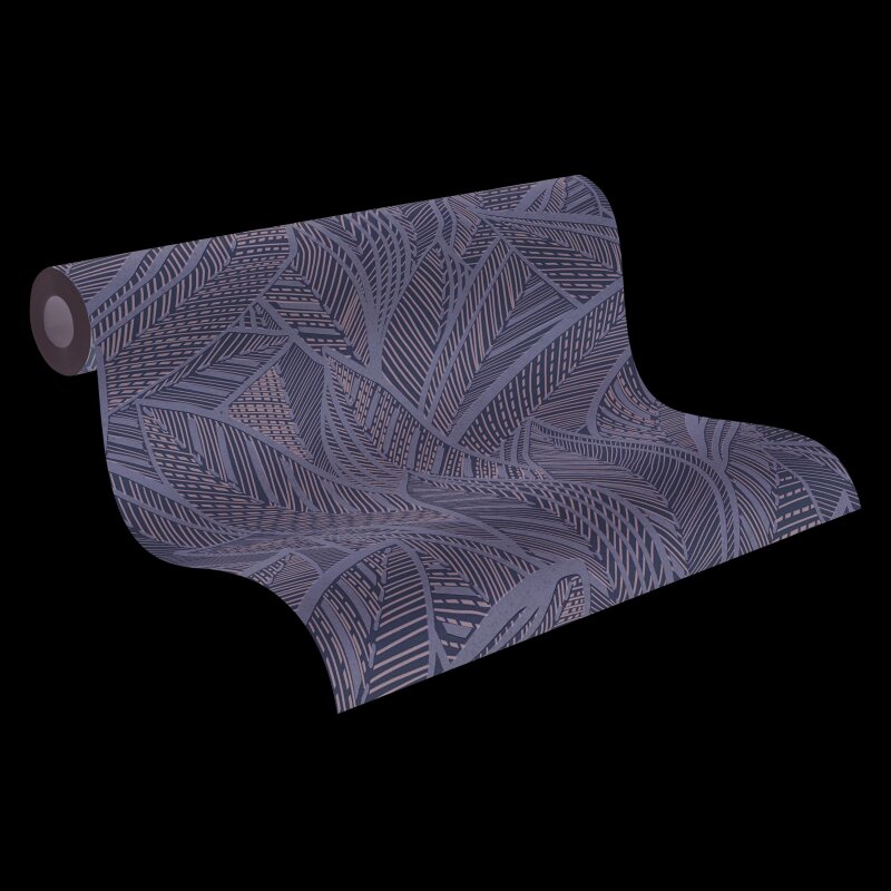 Vliestapete Blätter Schwarz Metallic – Floral & Glänzend AS Creation (399332)