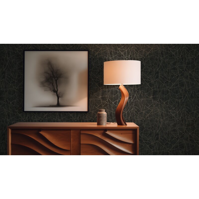 Vliestapete Grafik Schwarz Metallic – Elegant & Modern AS Creation (399344)