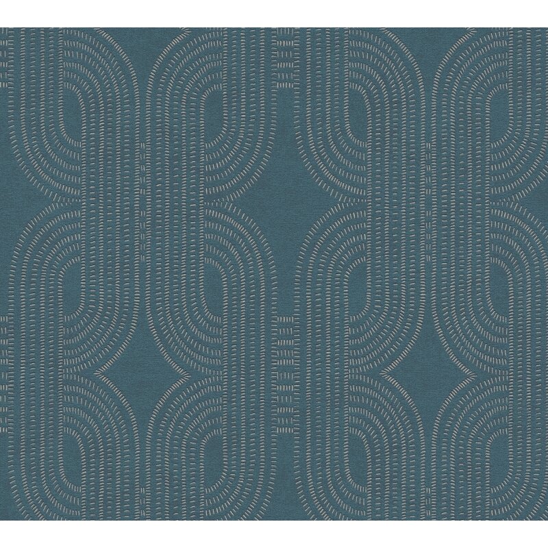 Vliestapete Grafik Blau Grün Beige – Modern & Stilvoll AS Creation (399373)