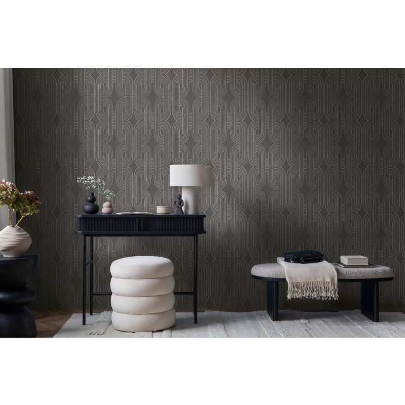 Vliestapete Grafik Schwarz Braun Metallic – Elegant & Modern AS Creation (399374)