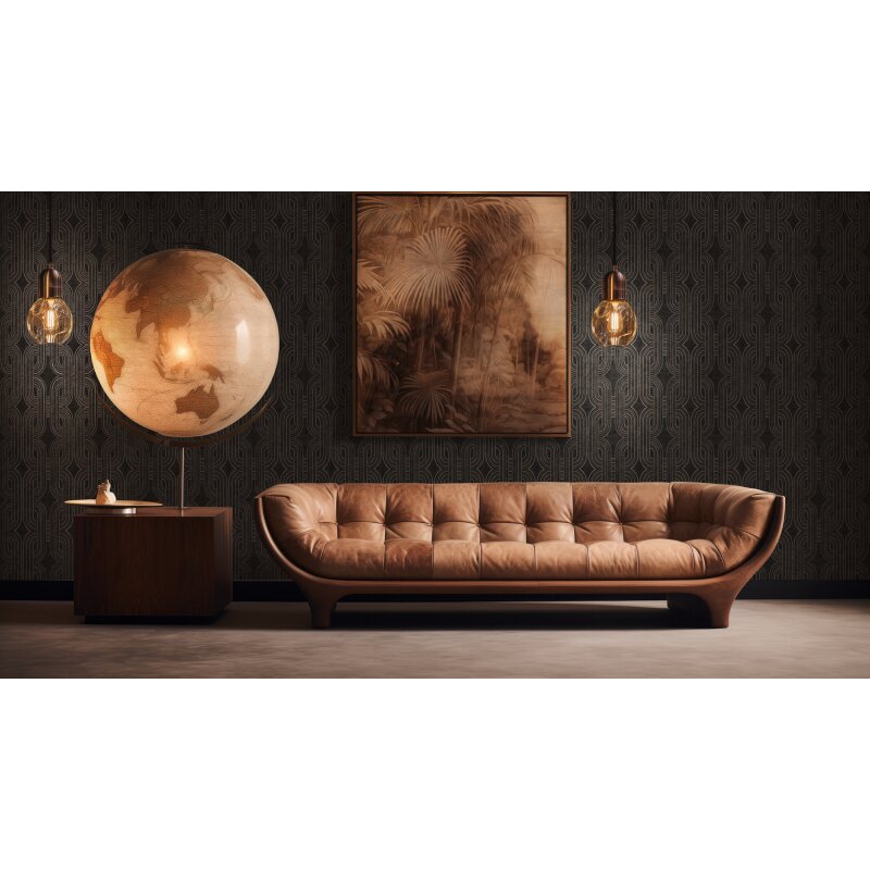 Vliestapete Grafik Schwarz Braun Metallic – Elegant & Modern AS Creation (399374)