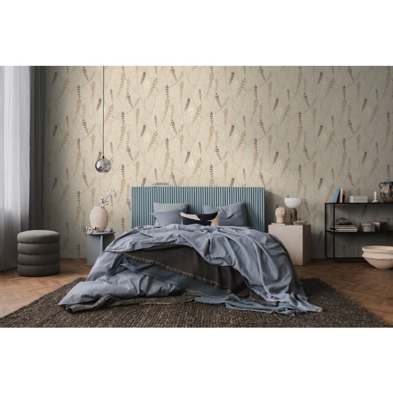 Vliestapete Blätter Beige – Skandinavisches Design AS Creation (791461)