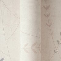 Vliestapete &ndash; zarte Bl&auml;tterranken in Beige,...