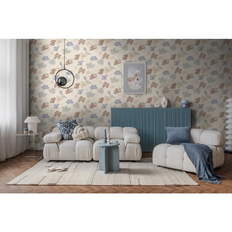 Vliestapete Nordic Feeling – florales Blütendesign in Pastell auf Creme AS Creation (791473)