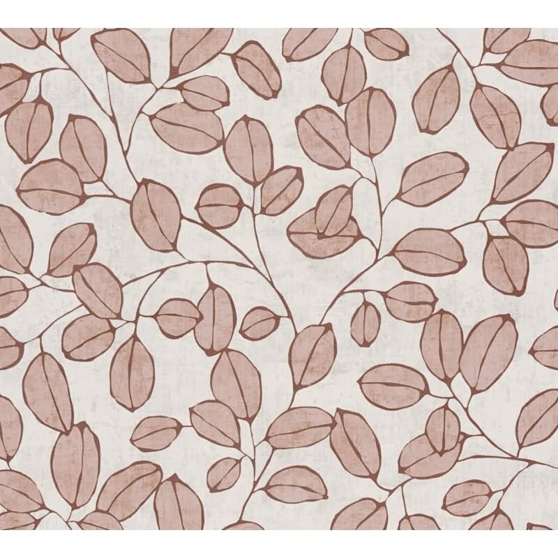 Vliestapete – Rosa Blätterranken auf hellem Hintergrund AS Creation (791482)